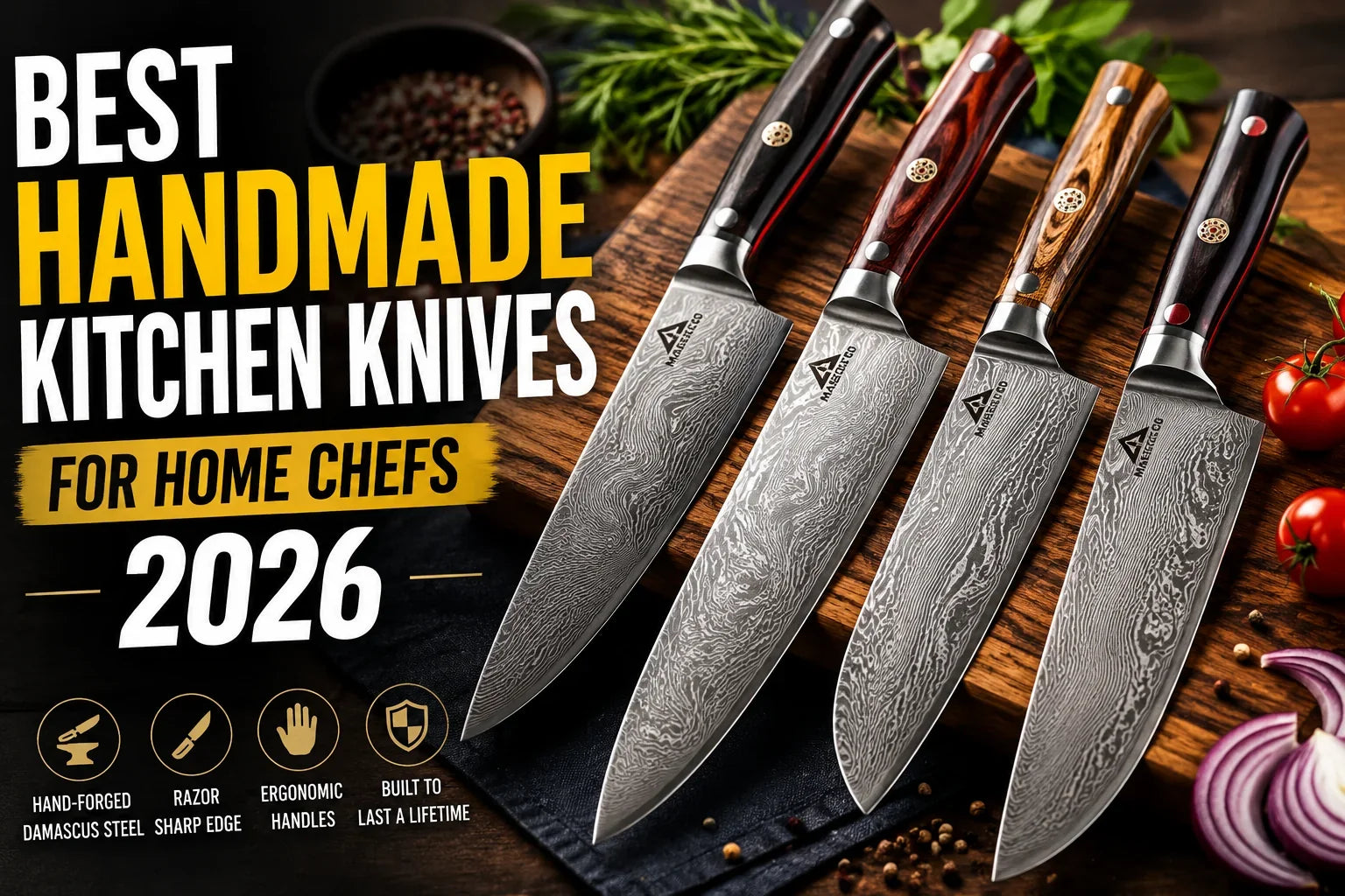 Best Handmade Kitchen Knives for Home Chefs 2026