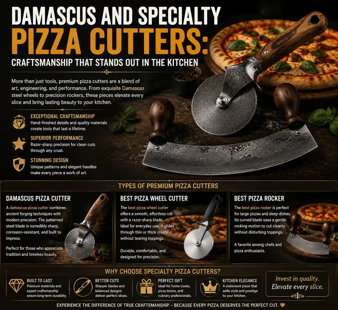 Damascus and Specialty Pizza Cutters: Craftsmanship That Stands Out in the Kitchen