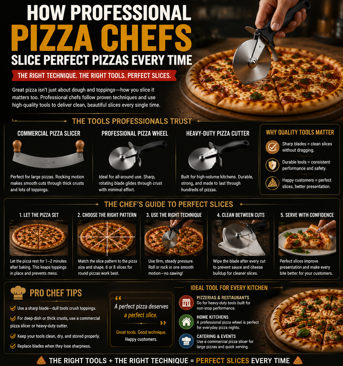 How Professional Pizza Chefs Slice Perfect Pizzas Every Time
