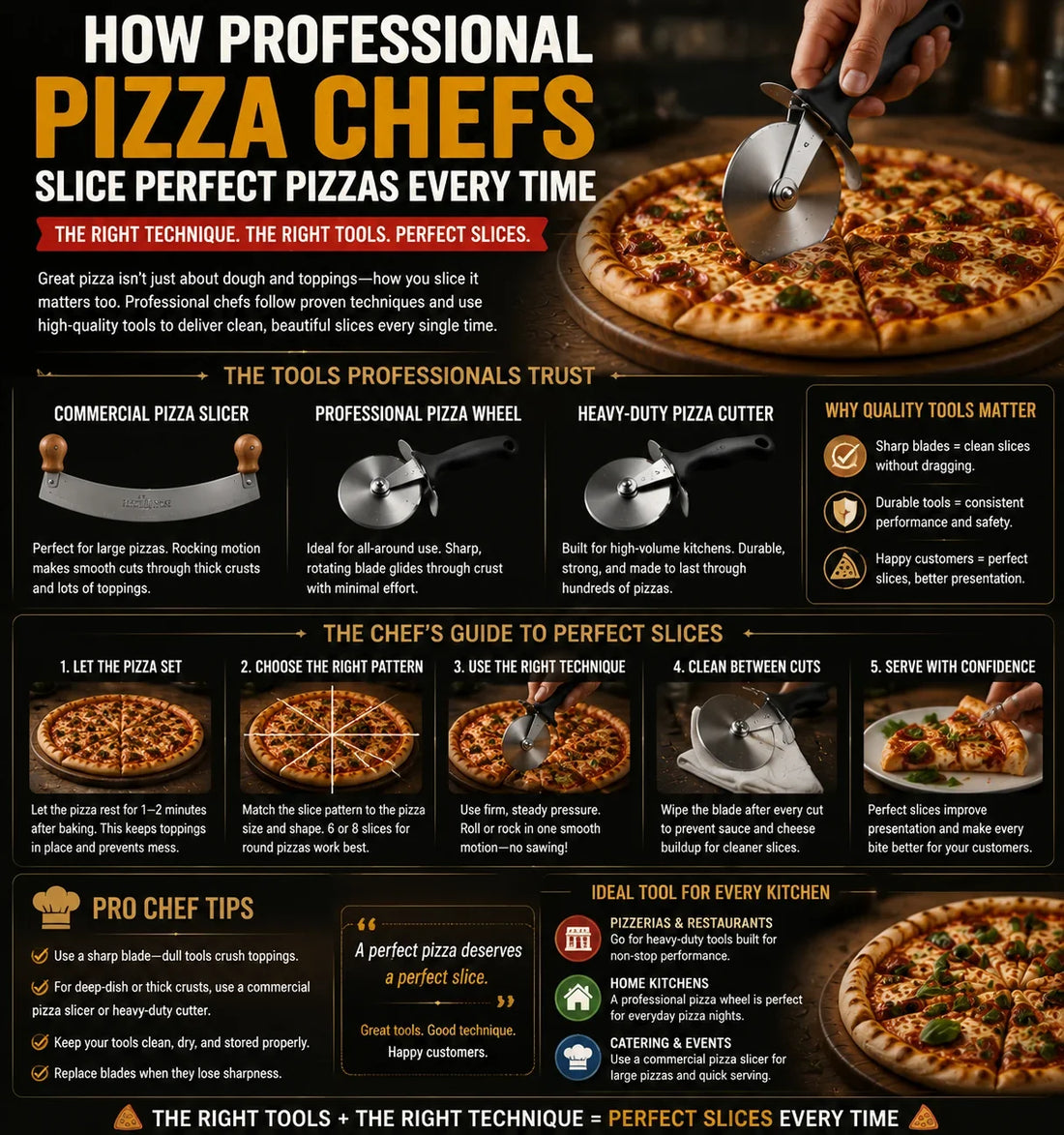 How Professional Pizza Chefs Slice Perfect Pizzas Every Time