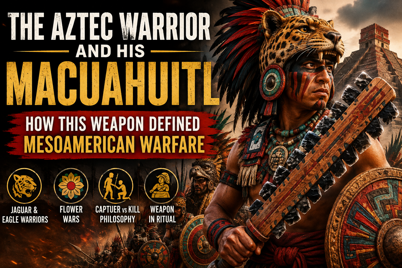 How the Aztec Warrior Weapon Aztec Sword Macuahuitl Defined Mesoamerican Warfare