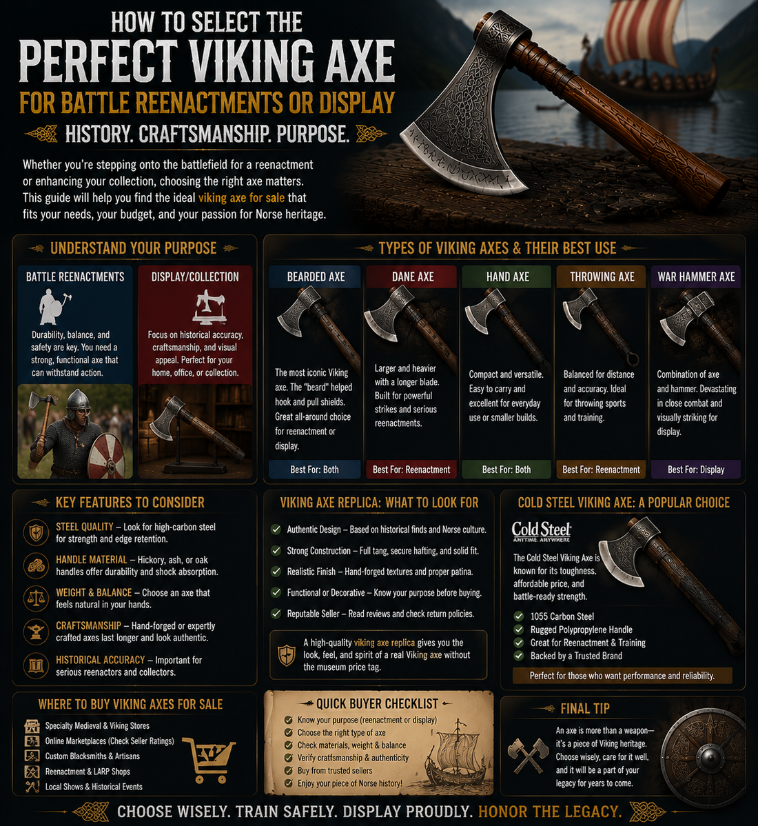 How to Select the Perfect Viking Axe for Battle Reenactments or Display