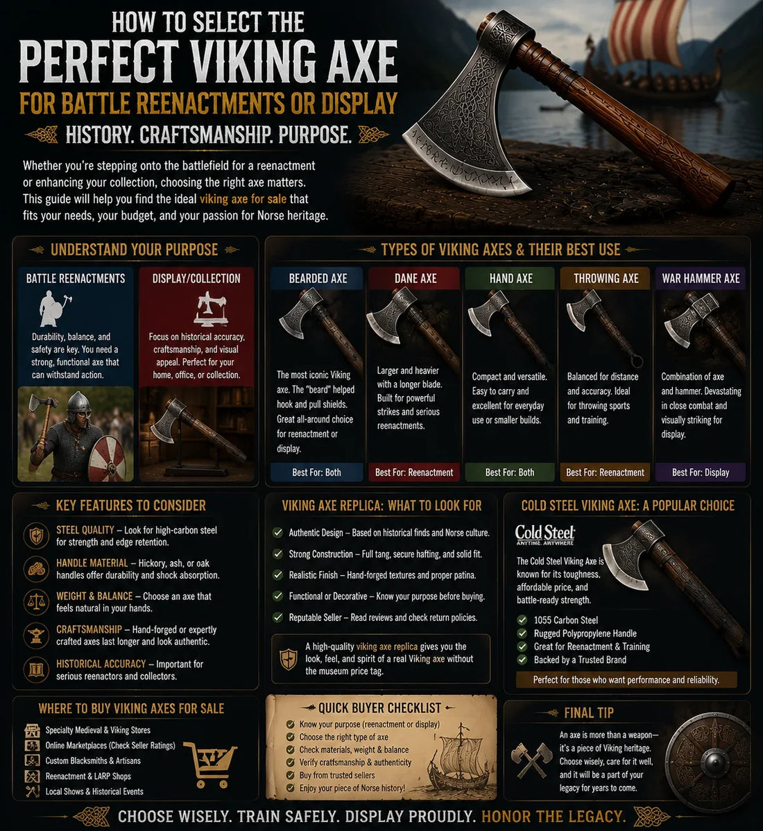 How to Select the Perfect Viking Axe for Battle Reenactments or Display