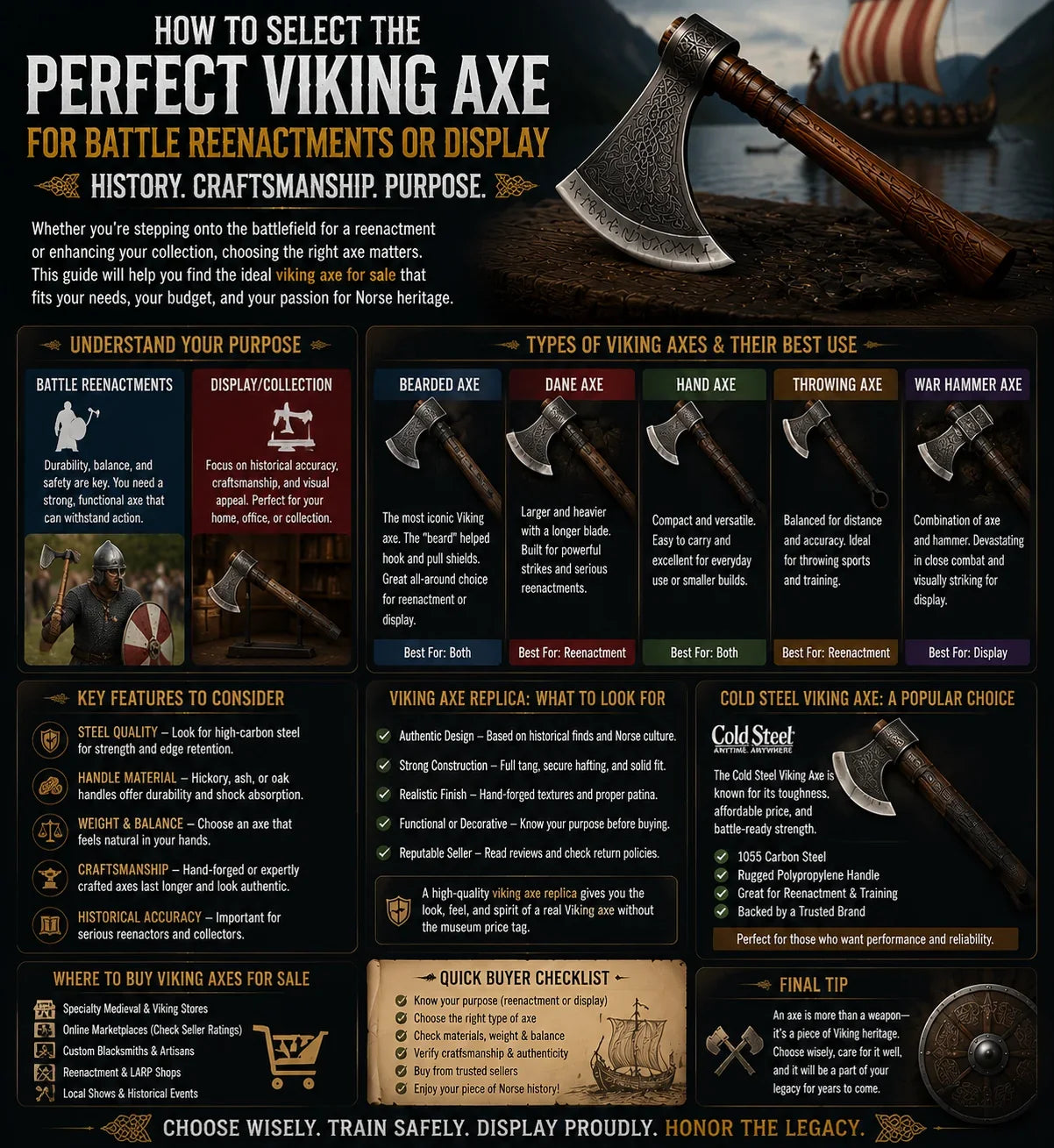 How to Select the Perfect Viking Axe for Battle Reenactments or Display
