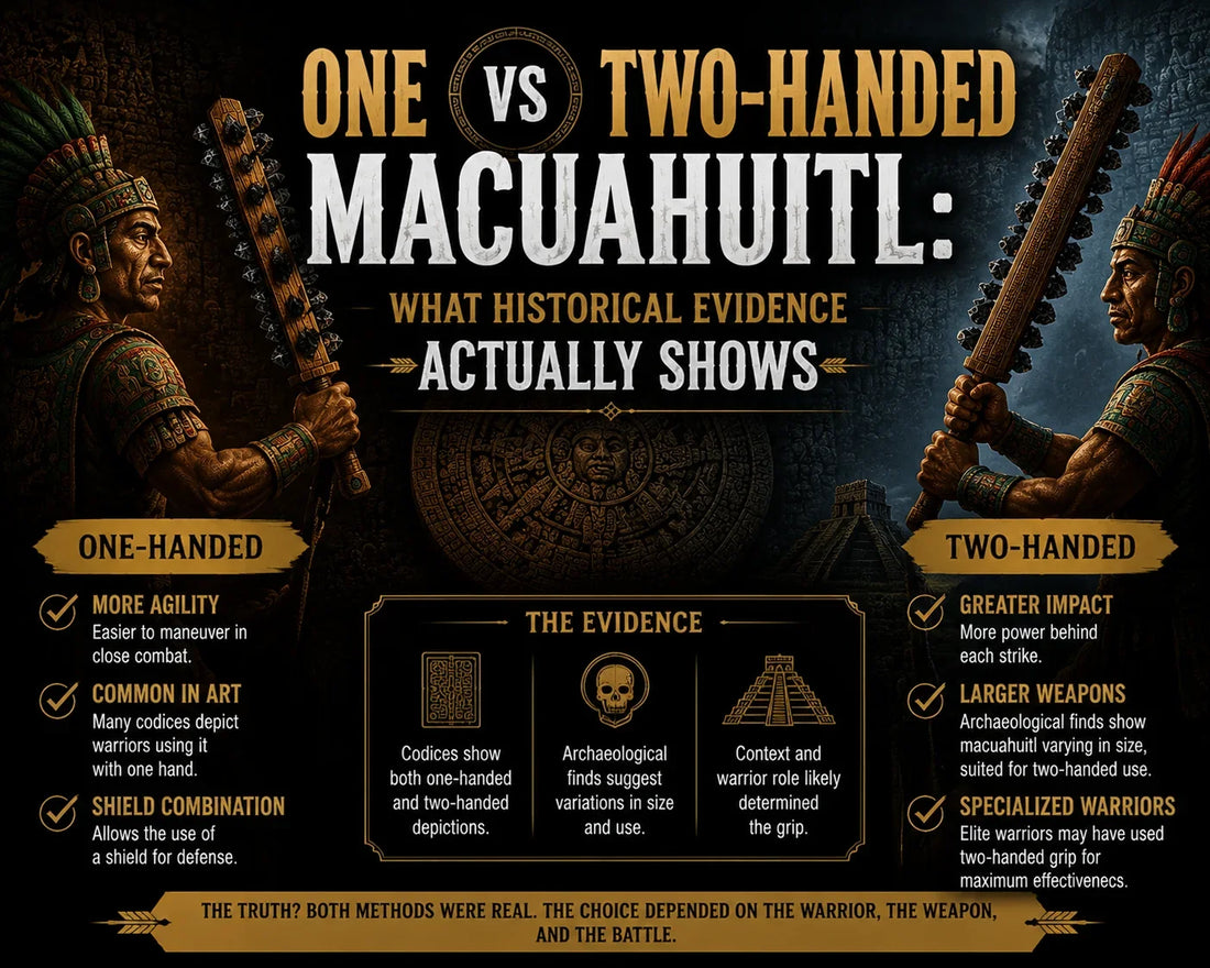 One vs Two-Handed Macuahuitl: What Historical Evidence Actually Shows