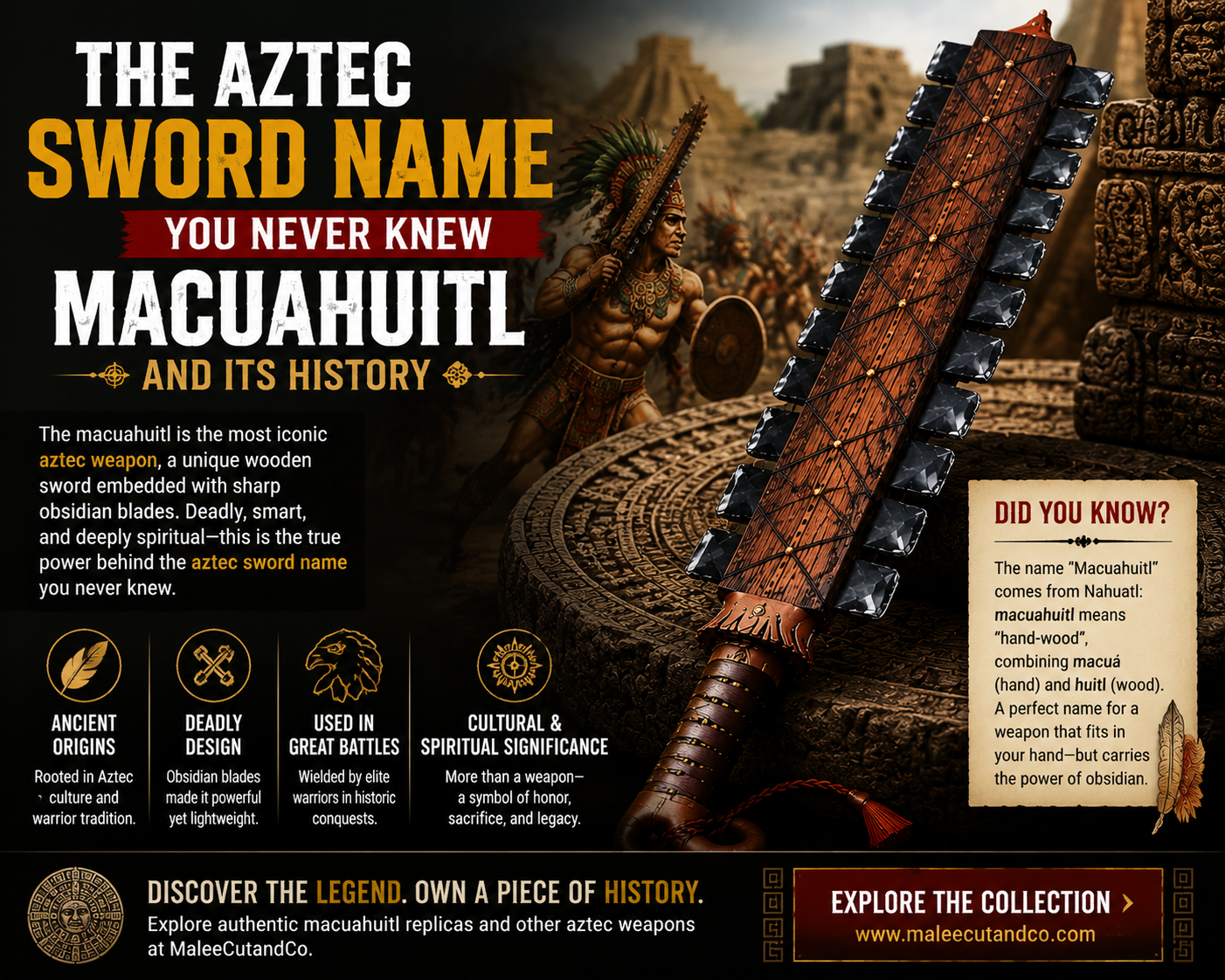 The Aztec Sword Name You Never Knew: Macuahuitl and Its History