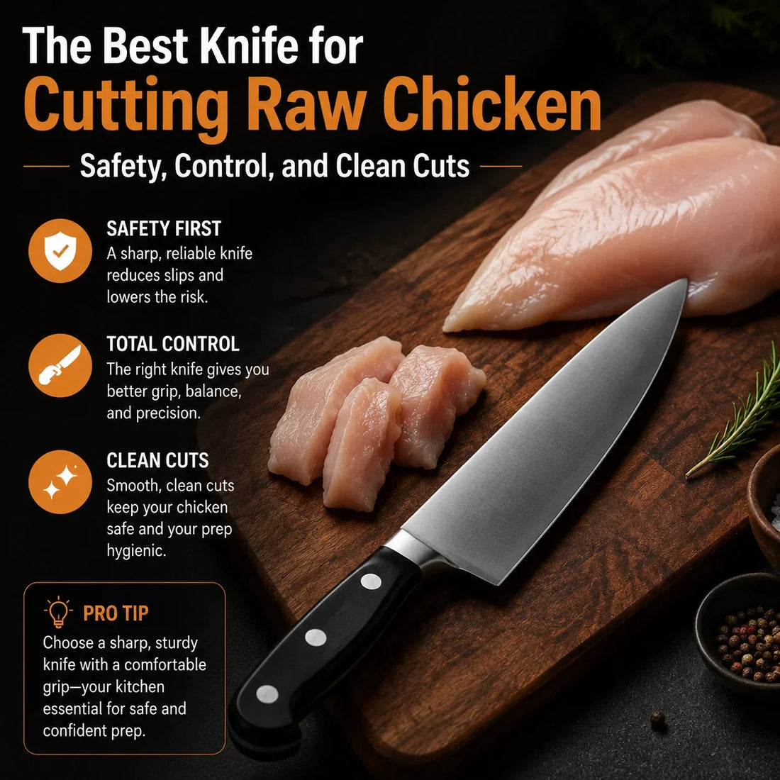 The Best Knife for Cutting Raw Chicken — Safety, Control, and Clean Cuts