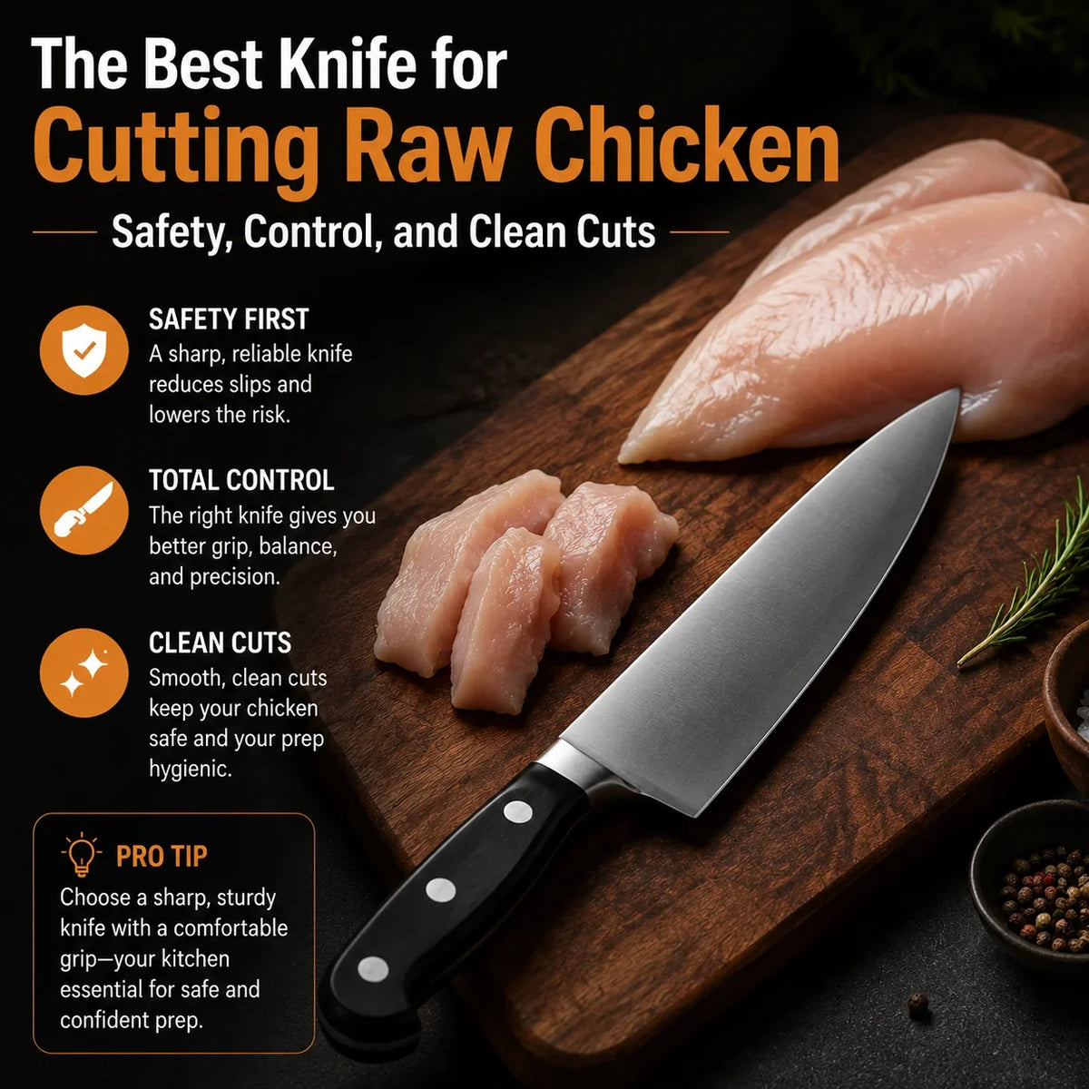 The Best Knife for Cutting Raw Chicken — Safety, Control, and Clean Cuts