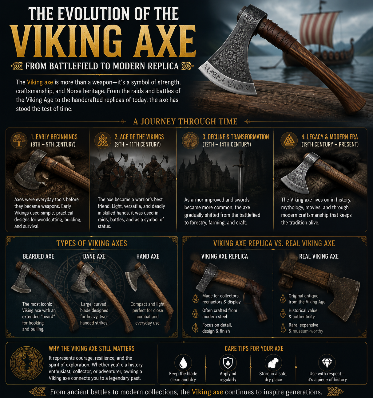 The Evolution of the Viking Axe: From Battlefield to Modern Replica