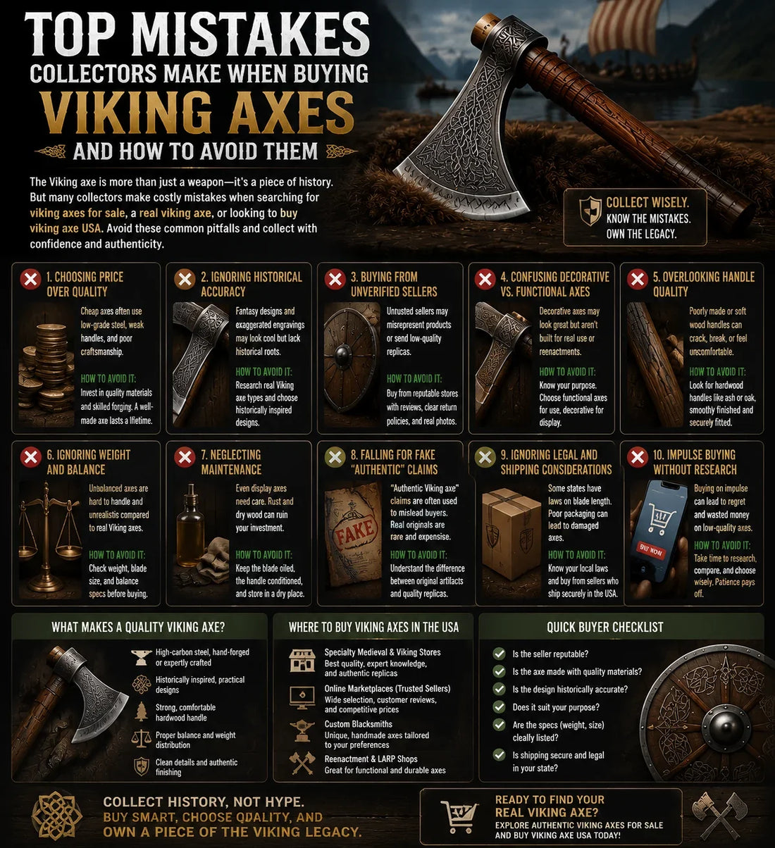 Top Mistakes Collectors Make When Buying Viking Axes and How to Avoid Them