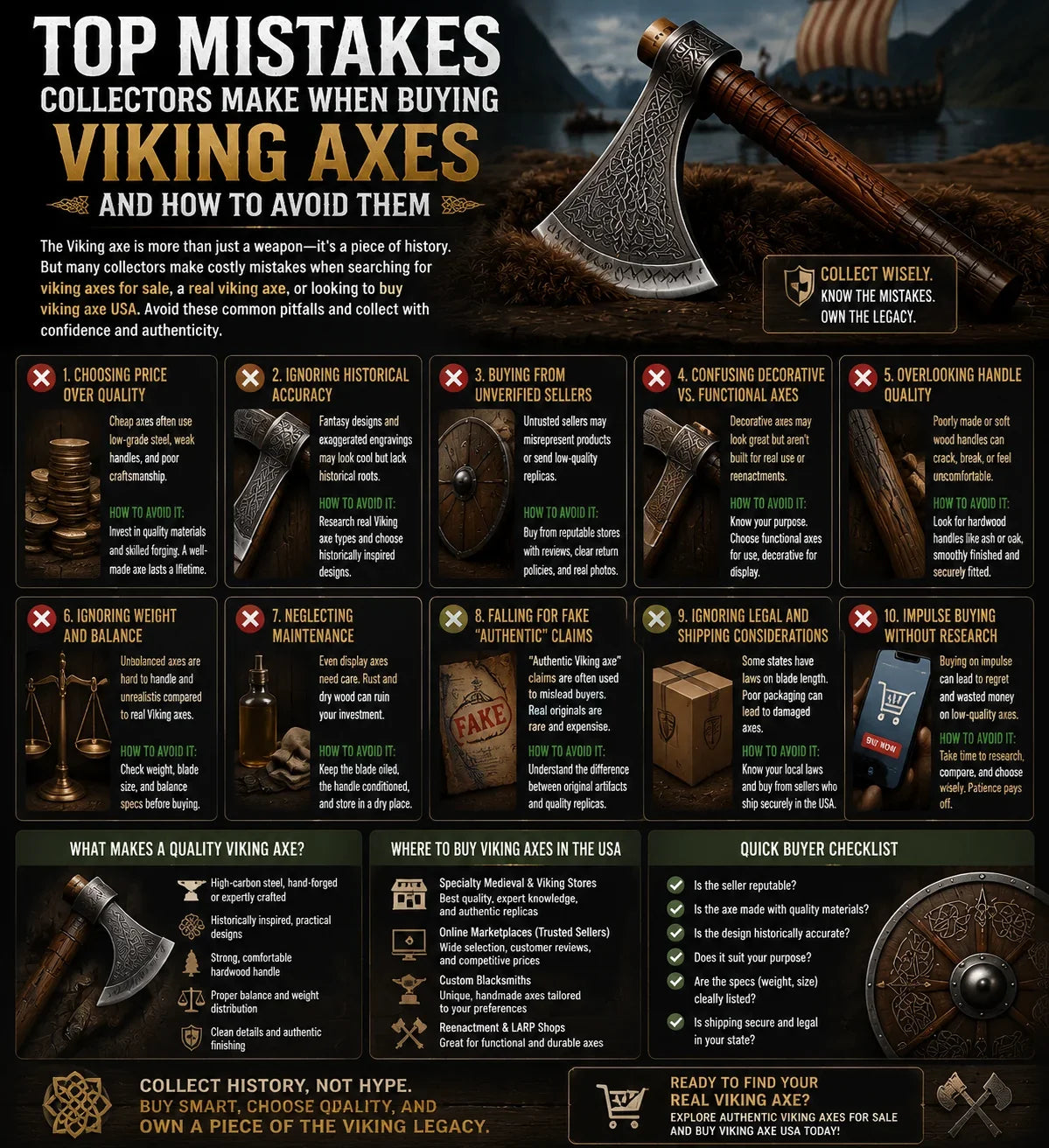 Top Mistakes Collectors Make When Buying Viking Axes and How to Avoid Them