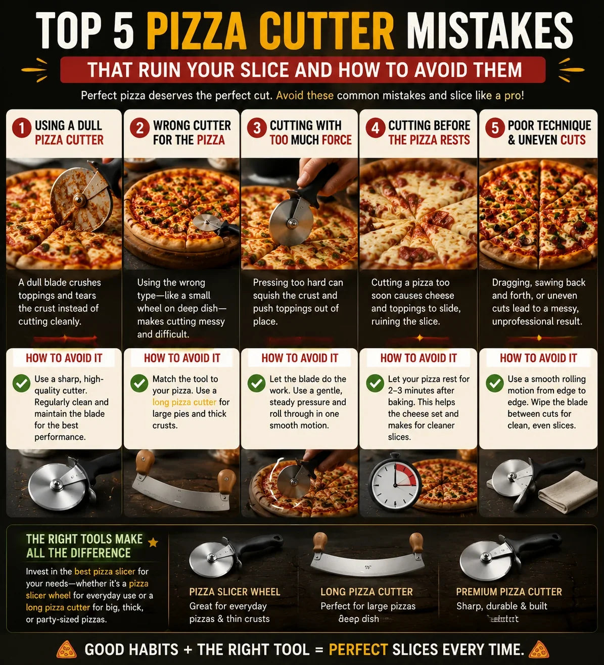 Top 5 Pizza Cutter Mistakes That Ruin Your Slice and How to Avoid Them