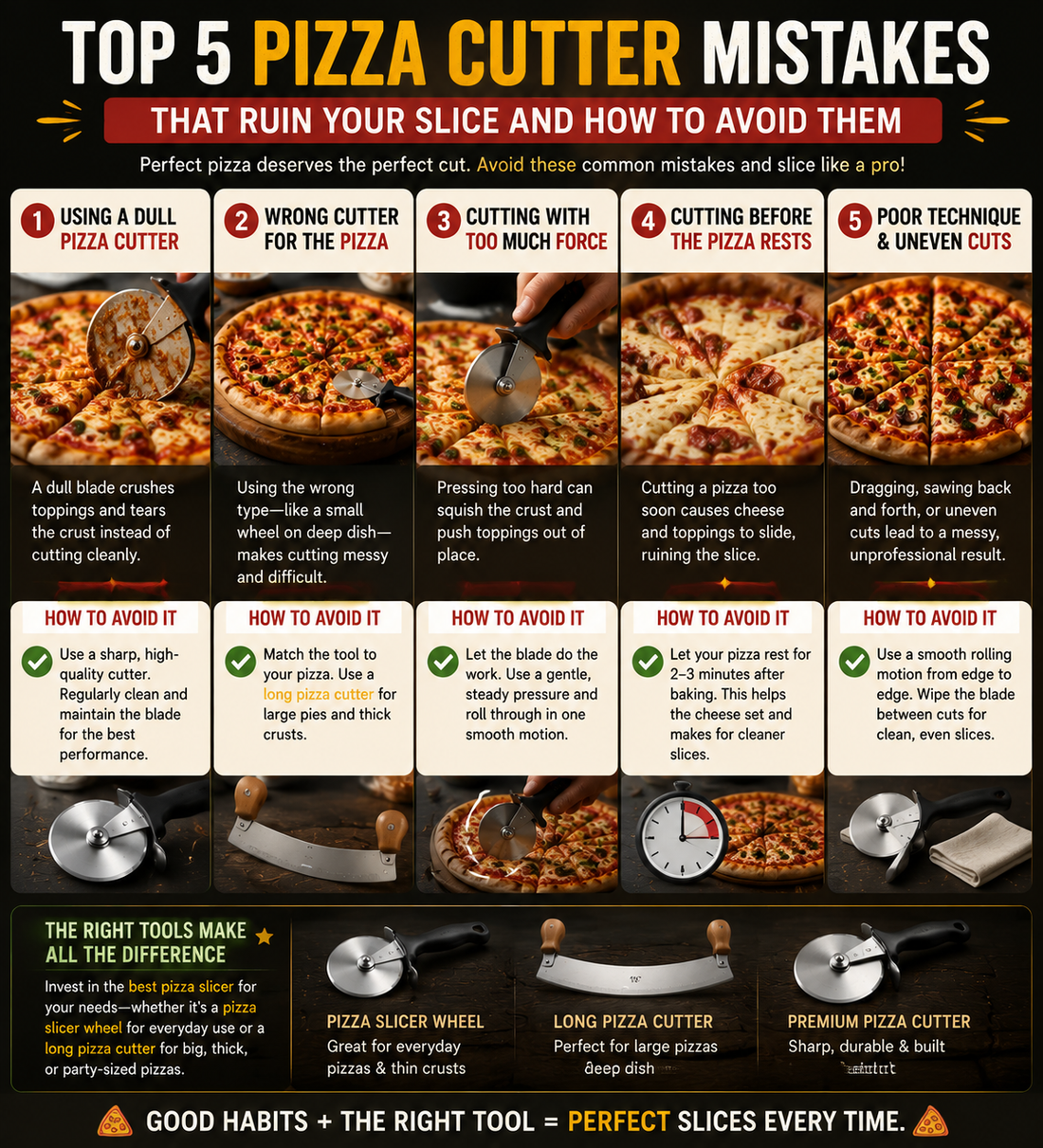 Top 5 Pizza Cutter Mistakes That Ruin Your Slice and How to Avoid Them