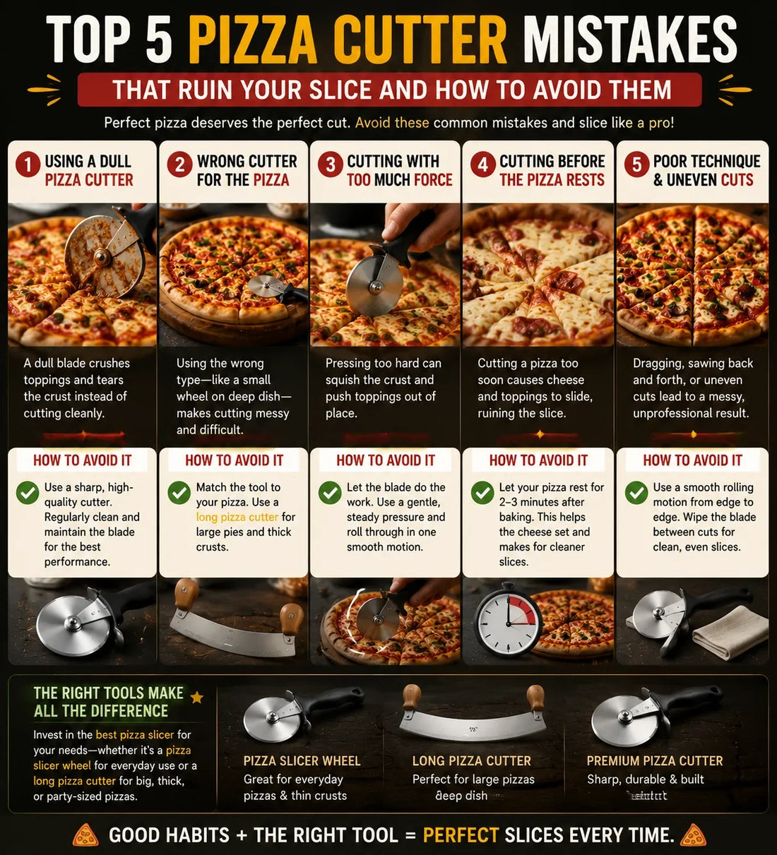 Top 5 Pizza Cutter Mistakes That Ruin Your Slice and How to Avoid Them