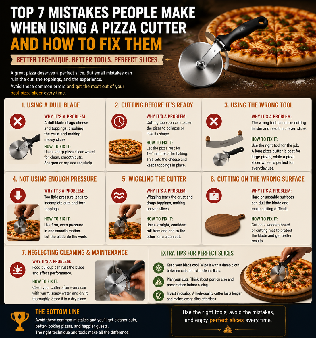 Top 7 Mistakes People Make When Using a Pizza Cutter and How to Fix Them