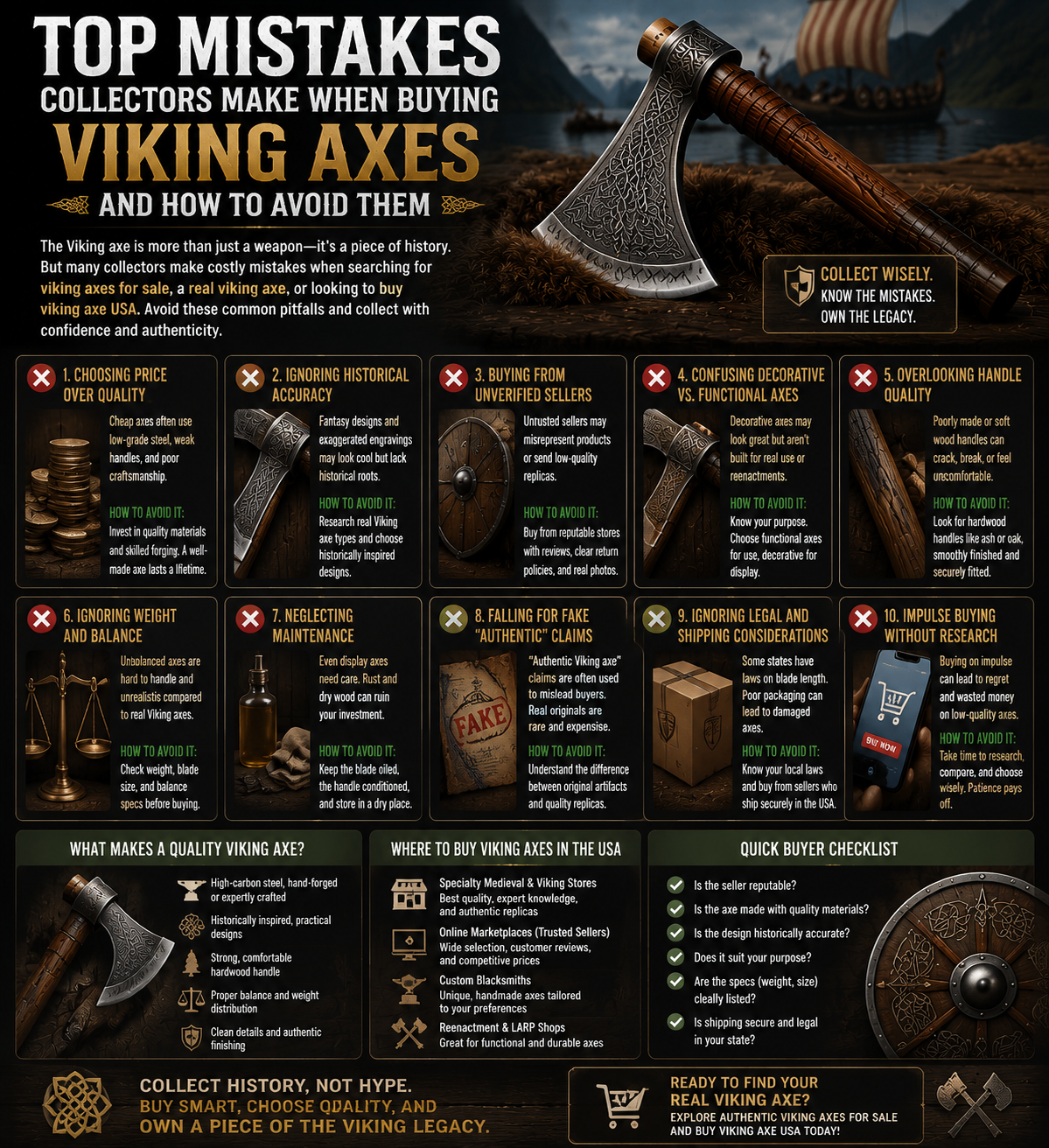 Top Mistakes Collectors Make When Buying Viking Axes and How to Avoid Them