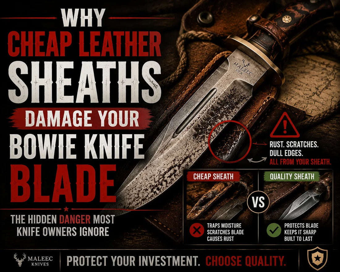 Why Cheap Leather Sheaths Damage Your Bowie Knife Blade