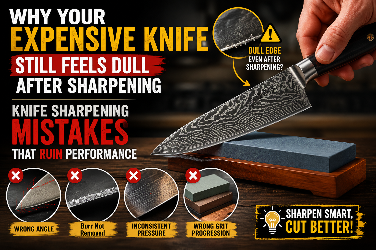 Why Your Expensive Knife Still Feels Dull After Sharpening: Knife Sharpening Mistakes That Ruin Performance