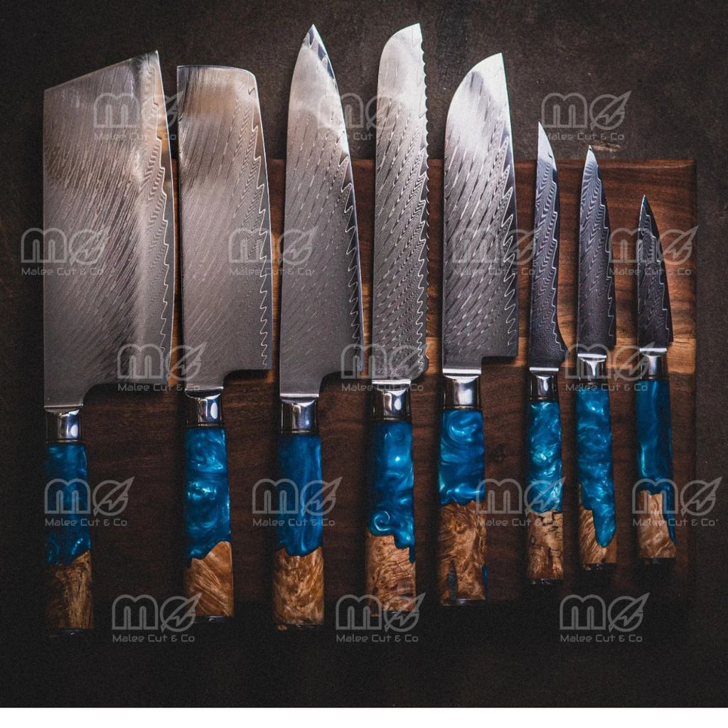 8-Piece VG-10 Japanese Steel Kitchen Knife Set