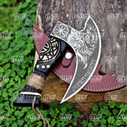 Custom Hand-Forged Viking Pizza Cutter Axe