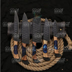 5-Piece Custom Handmade Damascus Chef Knife Set