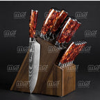 16-Piece Acacia Wood Knife Block Set