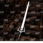 Handmade Damascus Steel Medieval Viking Sword – Templar Knights Sacred Holy Sword with Leather Sheath