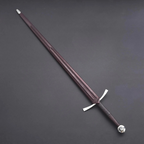 Hand-Forged Medieval Long Sword With Scabbard | Carbon Steel Decorative Sword for Cosplay & Gifting