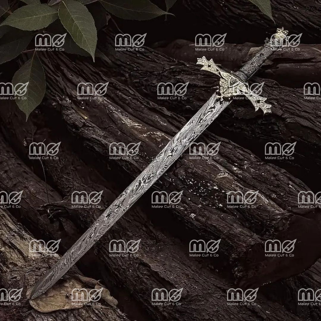 Damascus Steel Handmade Templar Knights Sacred Holy Sword