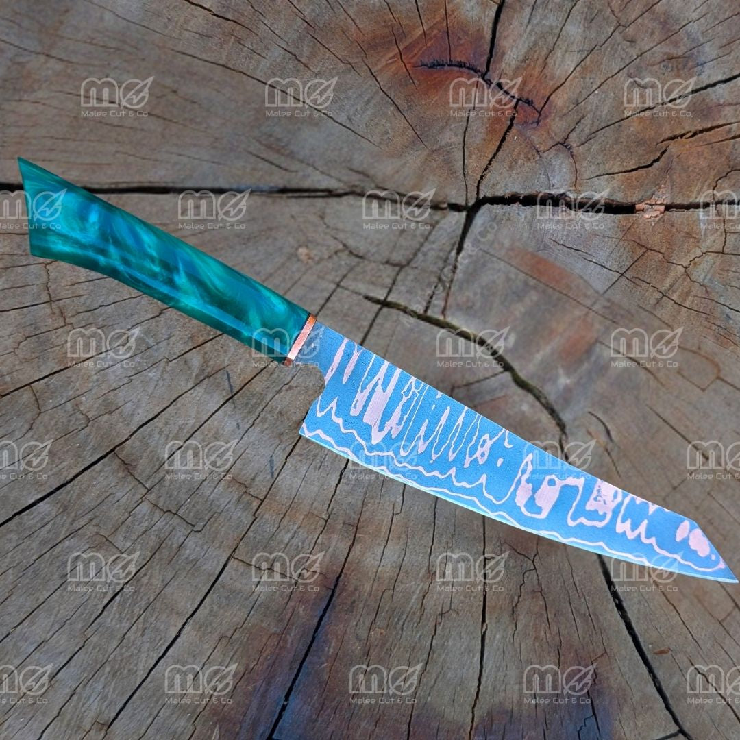 Handmade Copper Carbon Steel Chef Knife