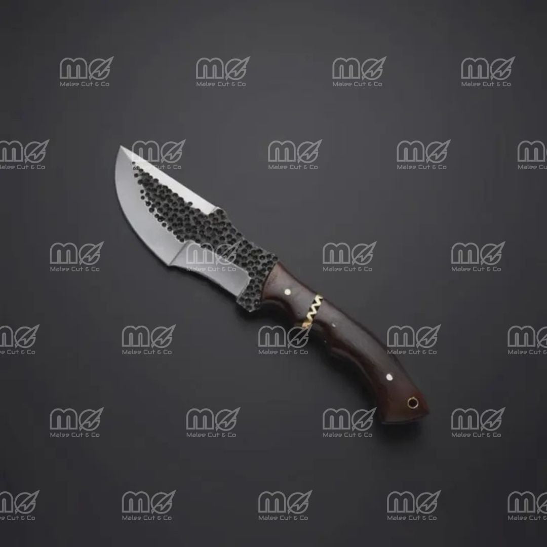 Tom Brown Tracker Knife – Carbon Steel Full Tang Blade with Rosewood Handle And Leather Sheath