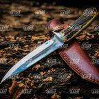 Lot of 3 Custom Handmade Bob Loveless Style Hunting Knives