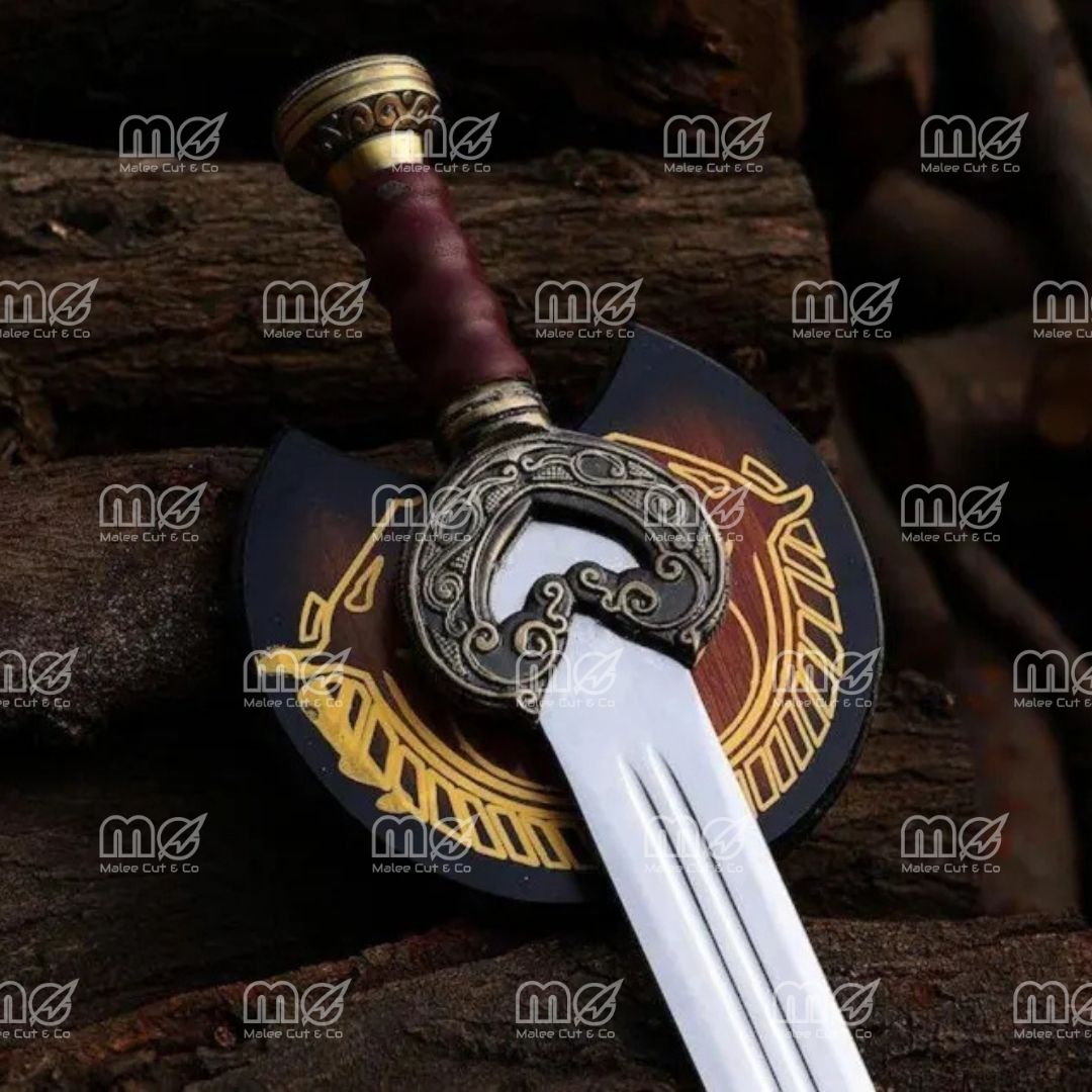 Handmade Templar Knight Sword – 40" Damascus Steel Blade With Cover