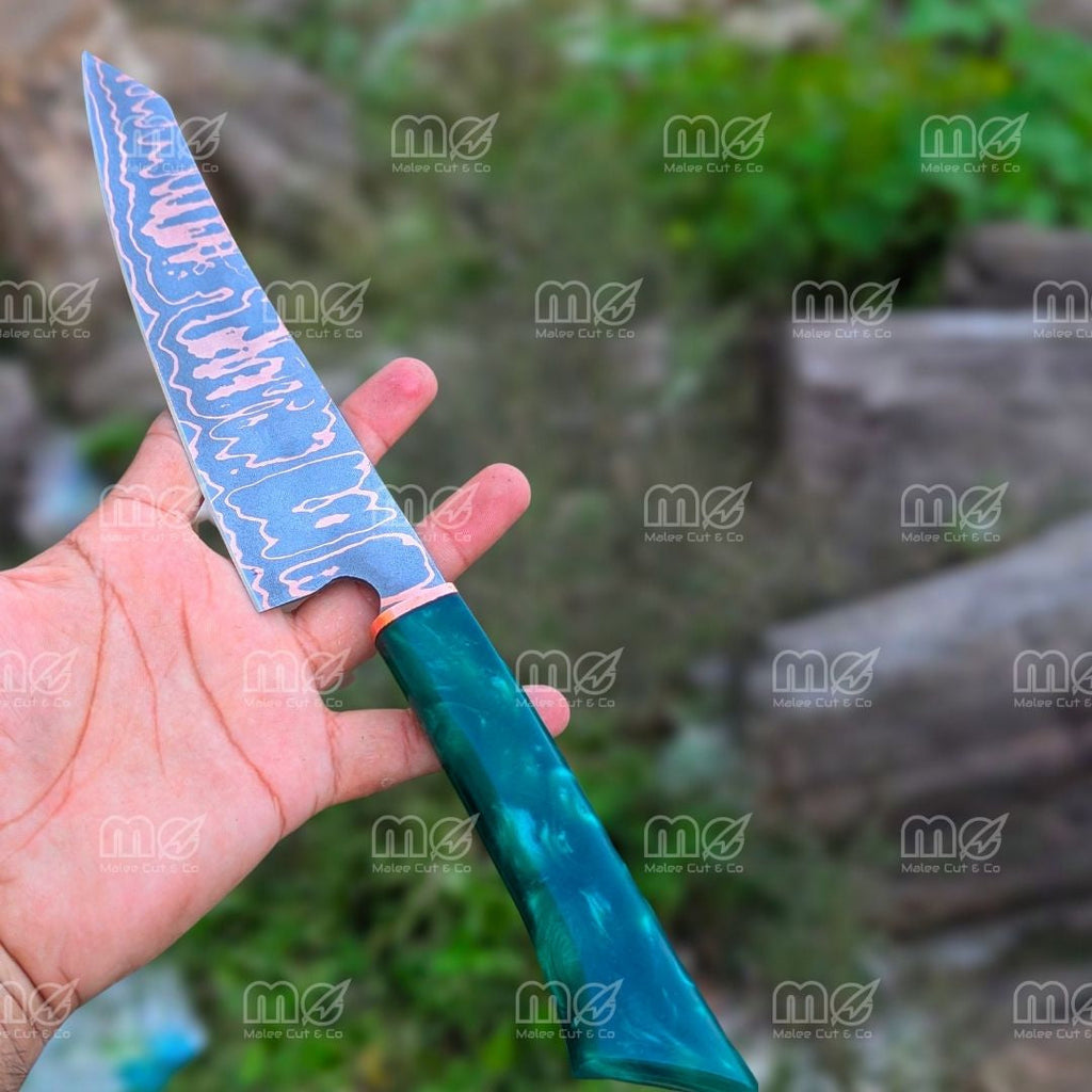 Handmade Copper Carbon Steel Chef Knife