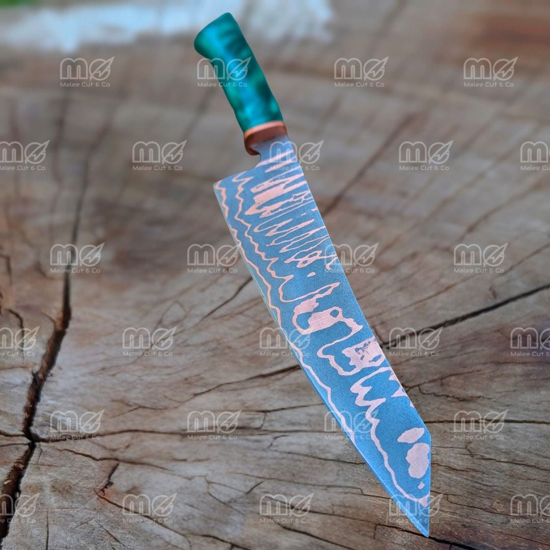 Handmade Copper Carbon Steel Chef Knife