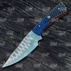 8" Handmade Copper Damascus Skinning Hunting Knife