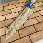 Carbon Steel Blade Kiritsuke Aquarium Chef Knife With Custom Resin Handle