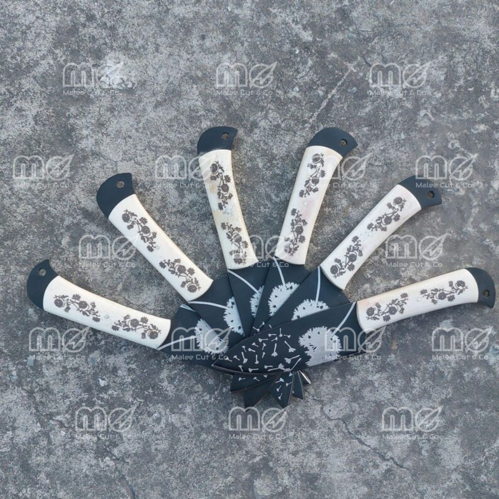 6-Piece Handmade Carbon Steel Steak Knife Set