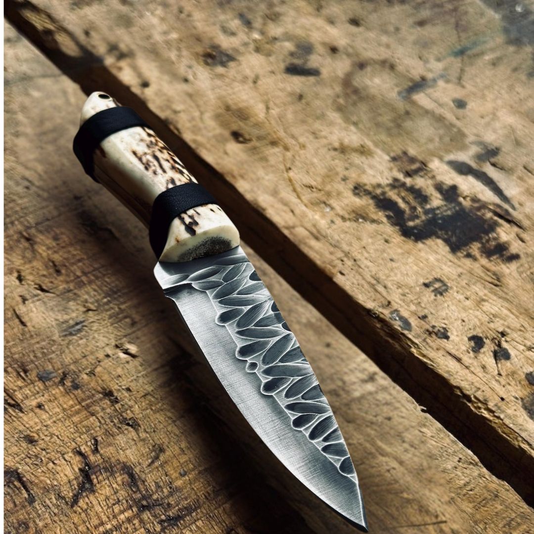 Custom Handmade Hunting Skinner Knife | High Carbon Steel with Stag Horn Handle