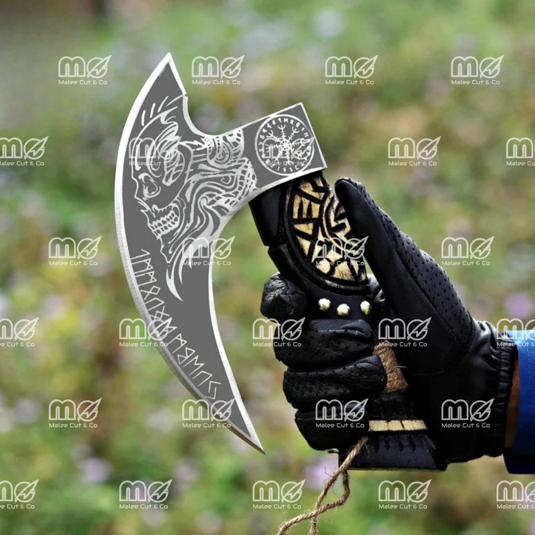 Custom Hand-Forged Viking Pizza Cutter Axe