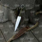 Hand-Forged Throwing Knife – Unsharpened Balanced Blade in 52100 Carbon Steel