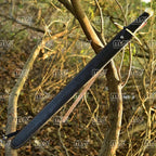 Golden Hilt Reenactment Sword – Blunt Edge Medieval Knight’s Blade With Leathe Wrapped Handle, Cosplay & Display Prop