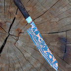 Handmade Copper Carbon Steel Chef Knife | Wood & Resin Handle