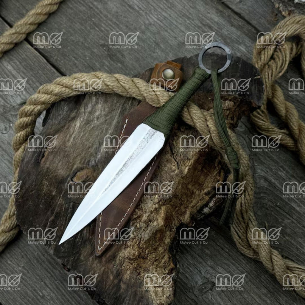 Hand-Forged Throwing Knife – Unsharpened Balanced Blade in 52100 Carbon Steel