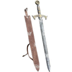 Hand Forged Damascus Steel Rapier Sword With Leather Sheath