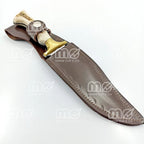 Custom Handmade Hunting Knife With Stag Horn Handle