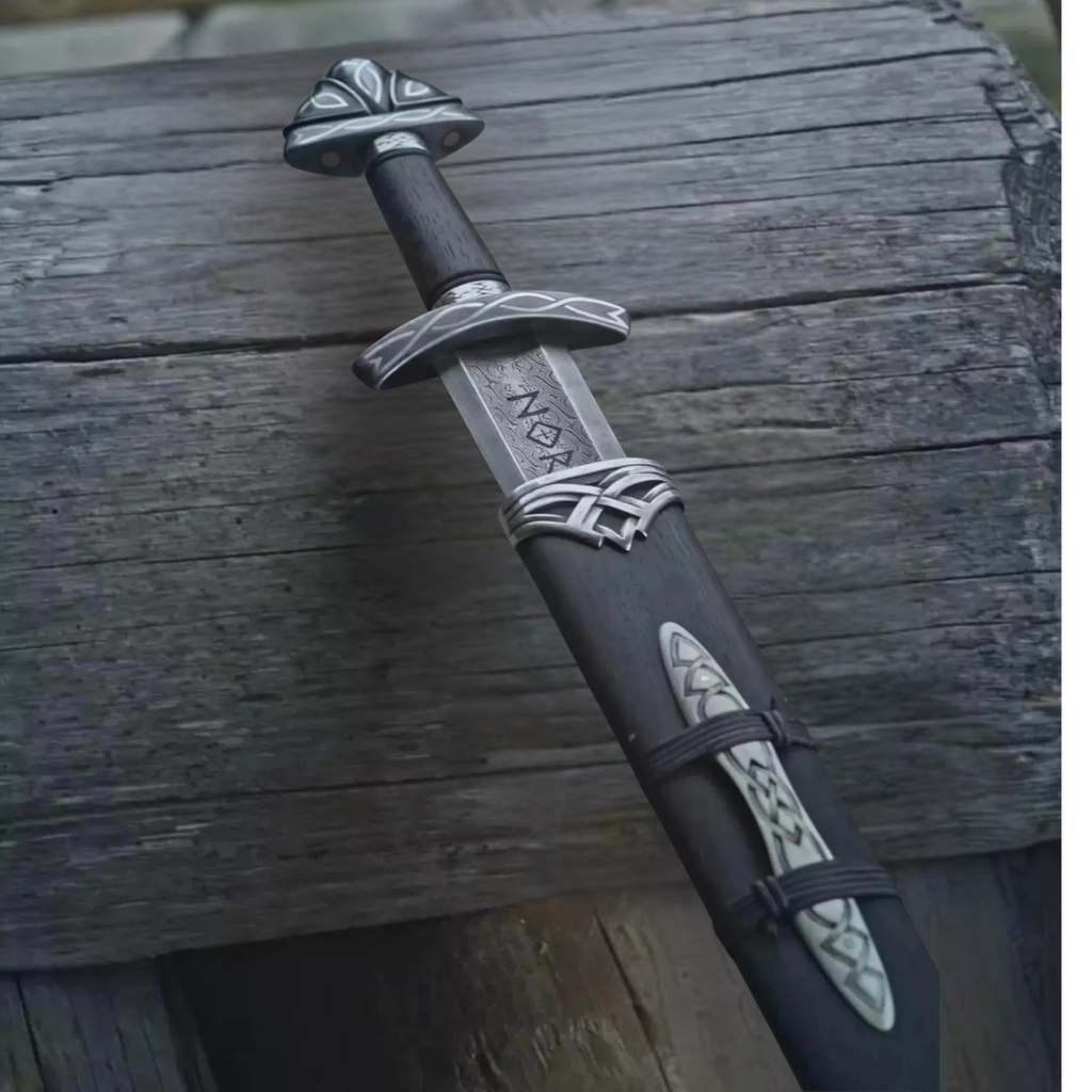 Custom Handmade Viking Sword – Damascus Steel Norse Guild Design