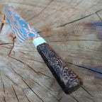 Handmade Copper Carbon Steel Chef Knife | Wood & Resin Handle