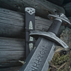 Custom Handmade Viking Sword – Damascus Steel Norse Guild Design