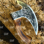Hand Forged Viking Pizza Cutter Axe